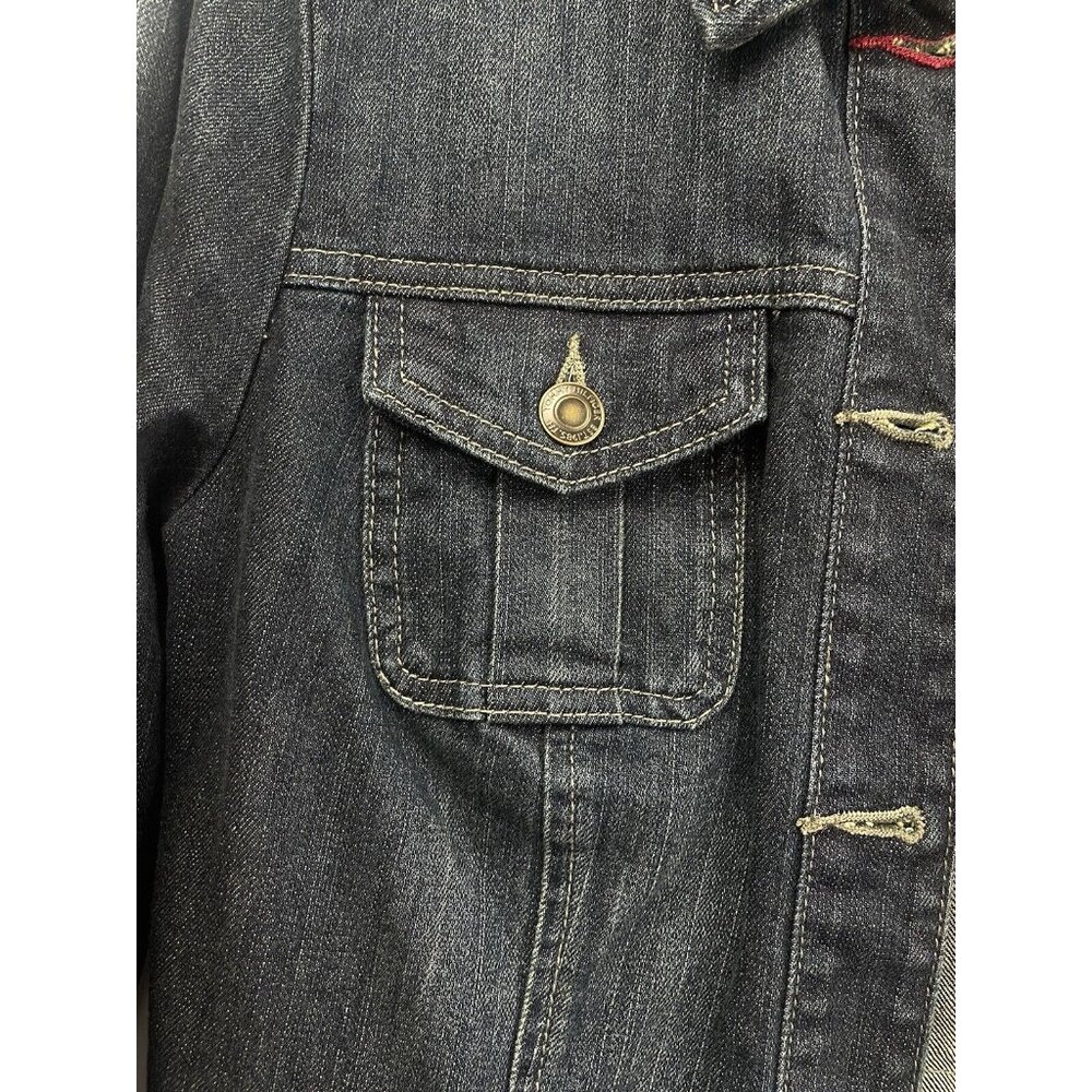 TOMMY HILFIGER Women’s Dark Denim Jean Jacket Size Small - Picture 10 of 14
